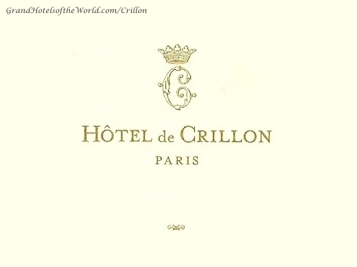 Hotel de Crillon in Paris - Logo